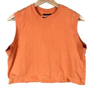 Nike Center Swoosh Orange Tank Top Size Medium Sleeveless Active